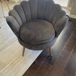 Gray velour chair
