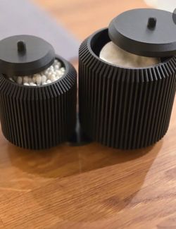 Cotton Pad & Q-Tip Organizer with Lids | Modern Bathroom Storage | 3D Printed