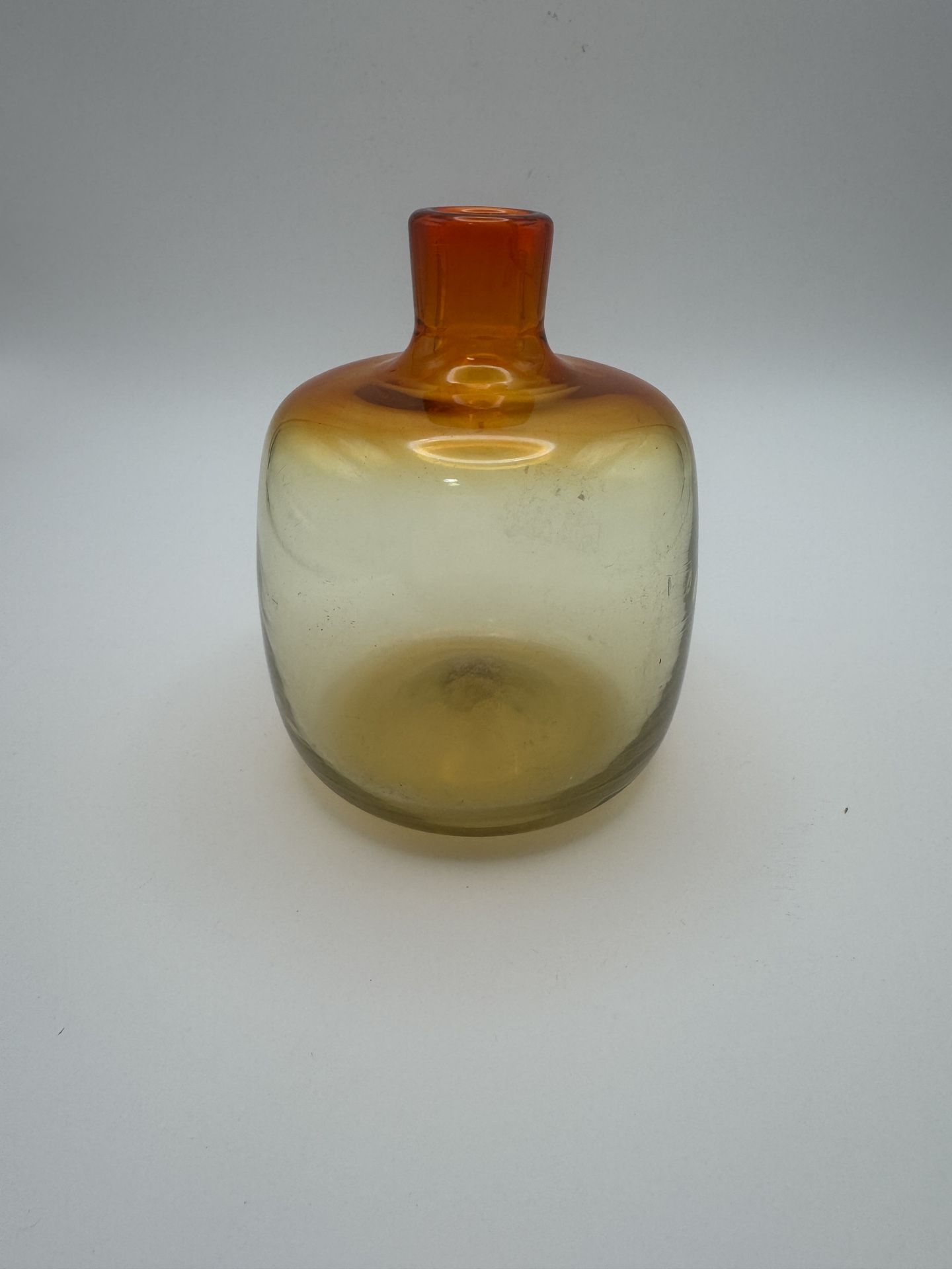 Vintage Blenko #6424 MCM Tangerine Vase, Joel Myers