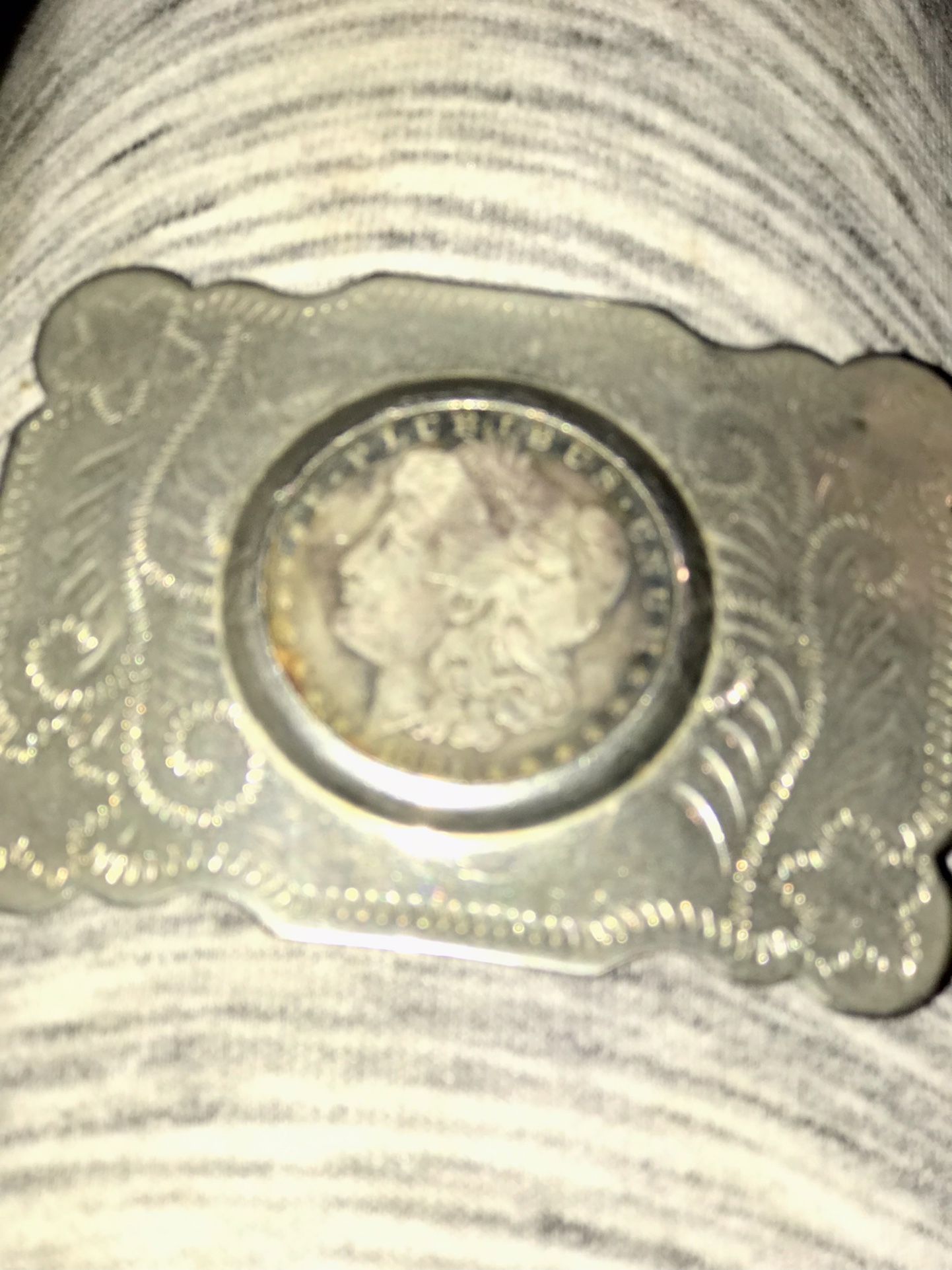 1881 Morgan Silver Dollar Belt Buckle 
