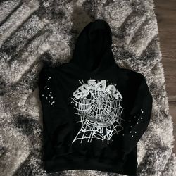 Spider Hoodie Black And White 