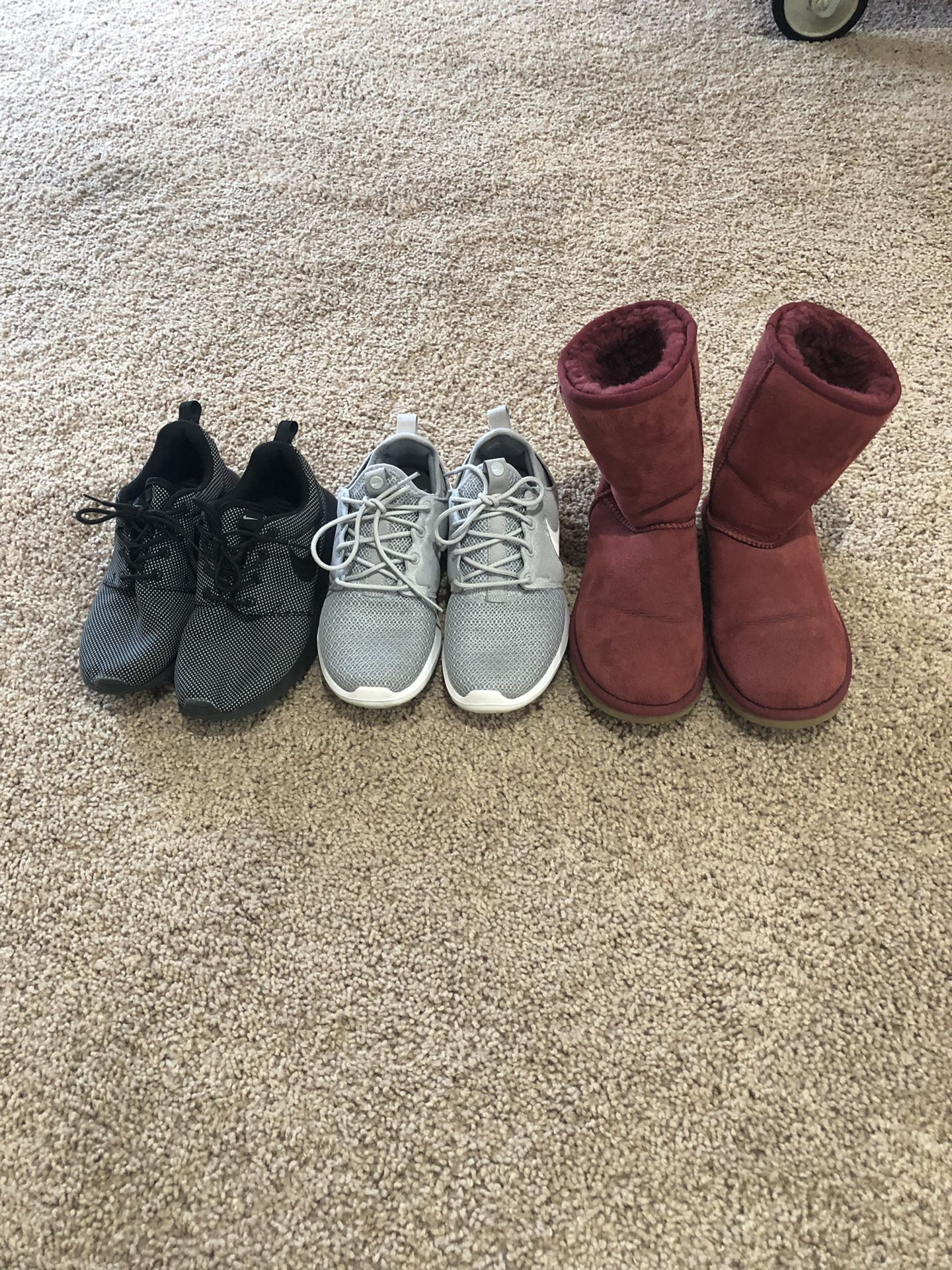 Nike Roshes and Ugg Boots