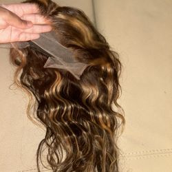 100% human hair custom prestyled 20 inch body wave wig  