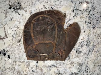 Vintage 1930s-1940s Mitten Baseball Glove Genuine Leather Goods Made in USA 8”