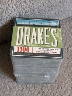 100 beer coasters sealed Drake’s dry-hopped pale ale