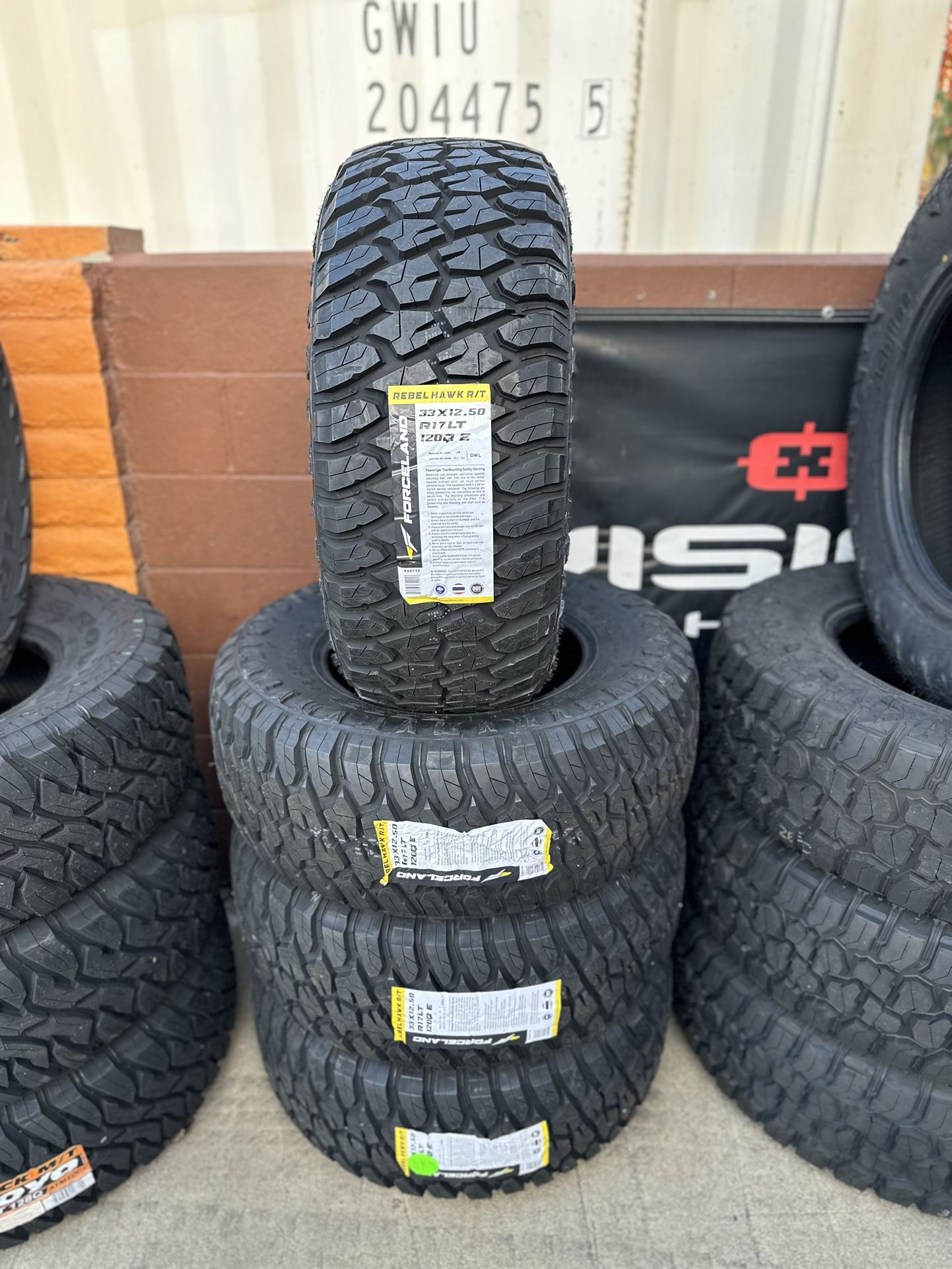 New Set Of (4) 33x12.50R17 Forceland RT Tires For Sale 