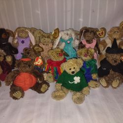 13 Assorted Ty Joined Beanie Baby Of 🧸🐰🐵🐻