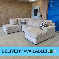 Like New Beige U (or optional L) Sectional Couch Sofa from Ashley Furniture (DELIVERY AVAILABLE! 🚛💨)