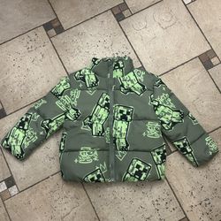 NWT Minecraft boys puffer jacket size M 8