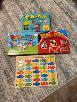 Poke a dot books and alphabet puzzle