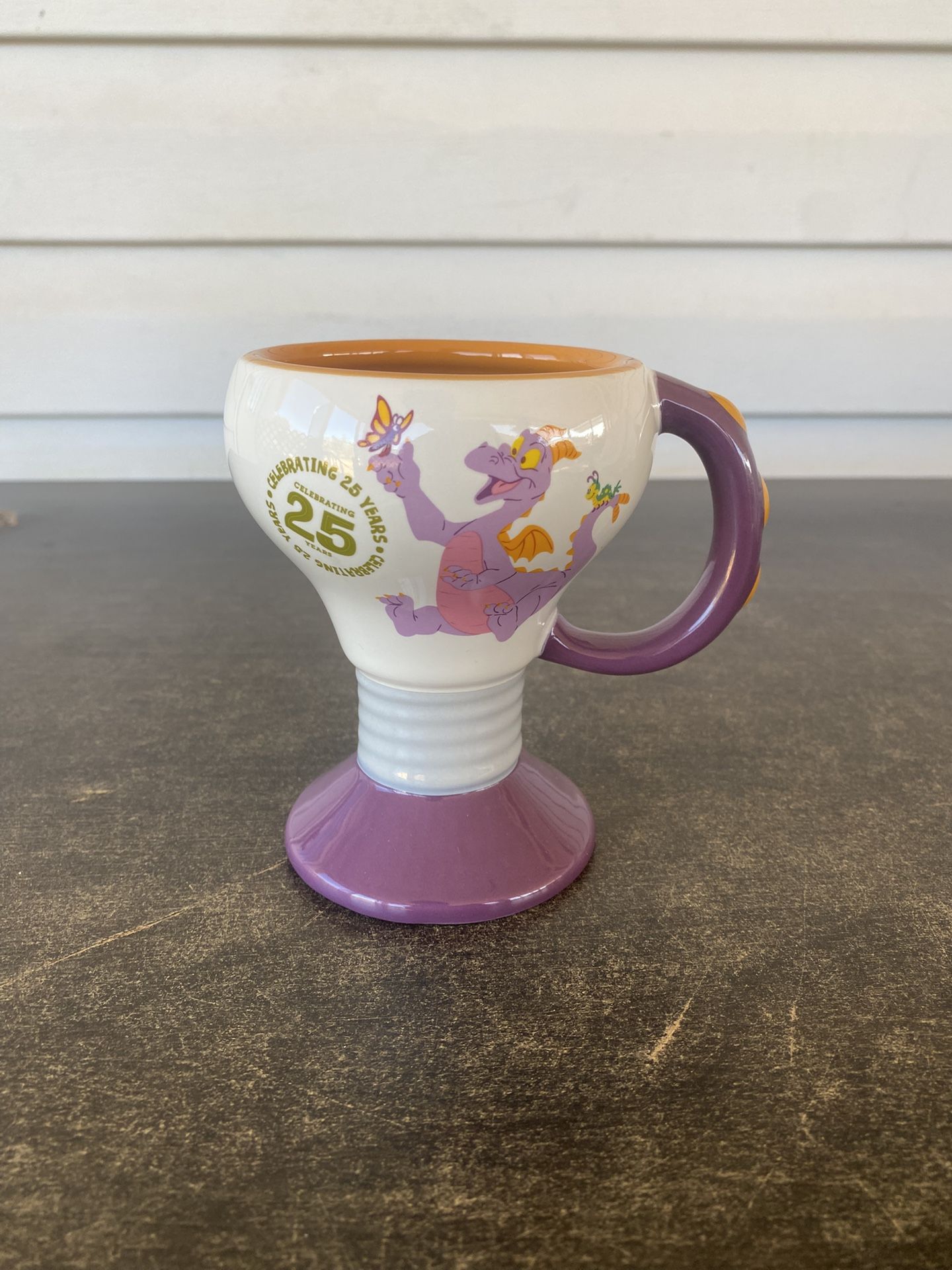 Disney Figment Cup Mug 25th Anniversary 2018 Flower and Garden Lightbulb