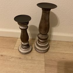 Wooden Candle Holders