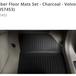 Volvo S60 Recharge Rubber Mats Set oRM