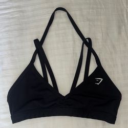 Gymshark- Black XS Minimal sports bra