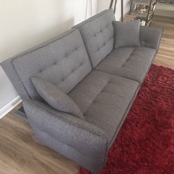 Gray Futon w/ USB Outlet