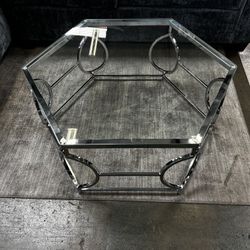 Glass Hexagon Table