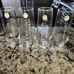 Princess House Vasos Altos Set de 4 Nuevos Sin Caja 