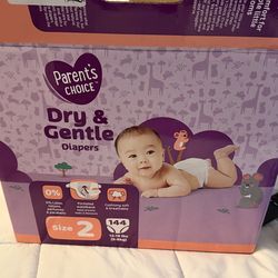 Size 2 diapers opened