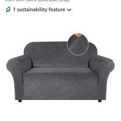 Grey Velvet Loveseat cover