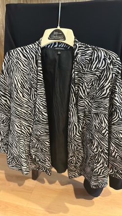 Zebra print jacket Large