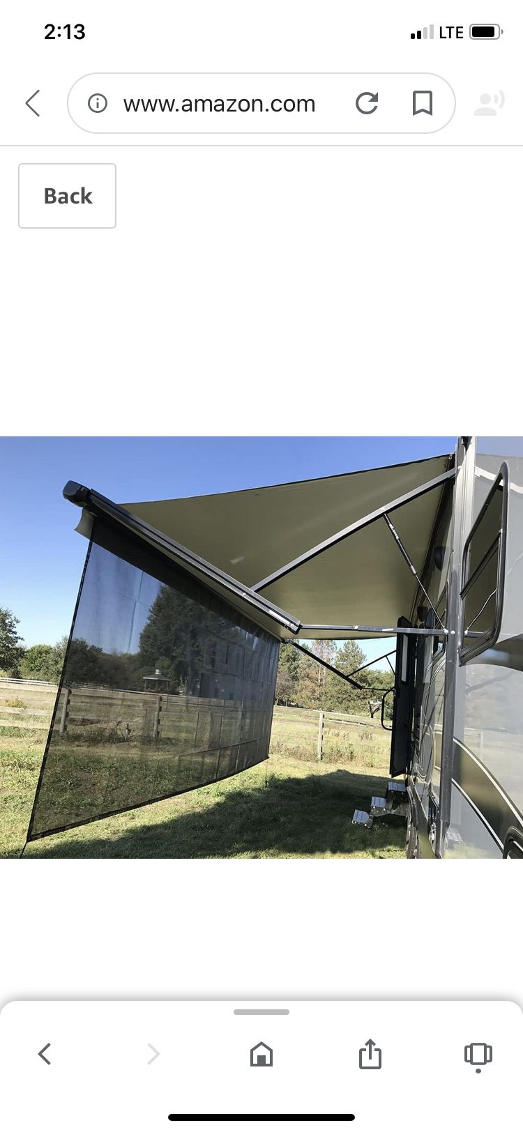 Rv awning screen..... In great shape