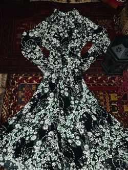 Free People Floral Long Sleeve Midi Dress