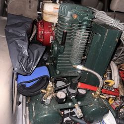 Rol-Air gas compressor + Echo back pack blower + dewalt saws 