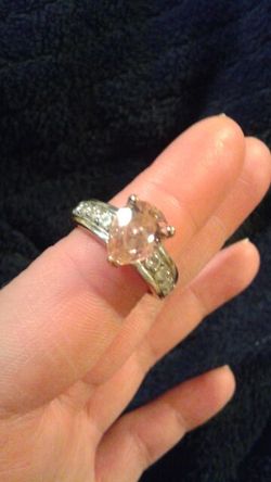 Pink gemstone ring