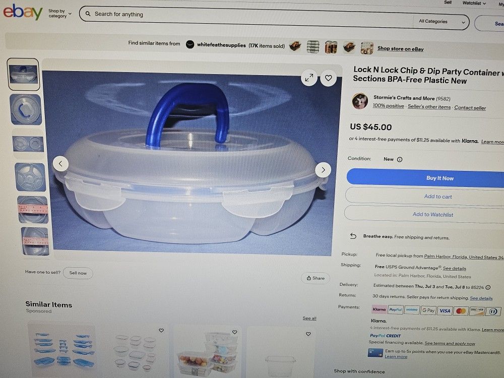 Lock & Lock Chip & Dip Party Container 