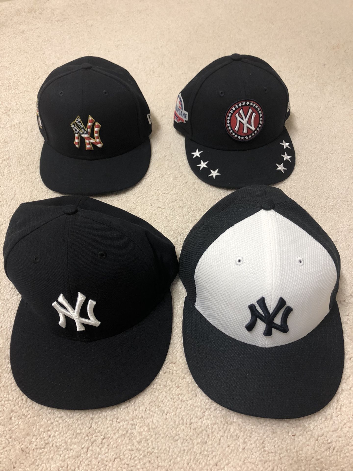 Yankees Hats - size 7 1/4