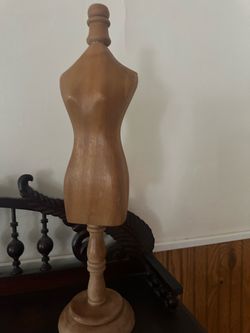 Wooden Dress Form Mannequin on Stand
