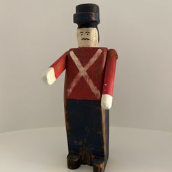 Vintage Wolf Creek Hand Carved Wooden Soldier Folk Art 