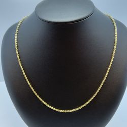 10K Gold Rope Chain. New 