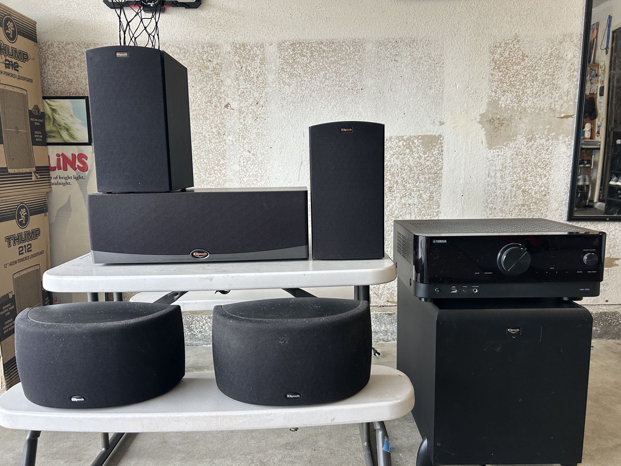 Klipsch Surround Sound System W/ Yamaha Receiver