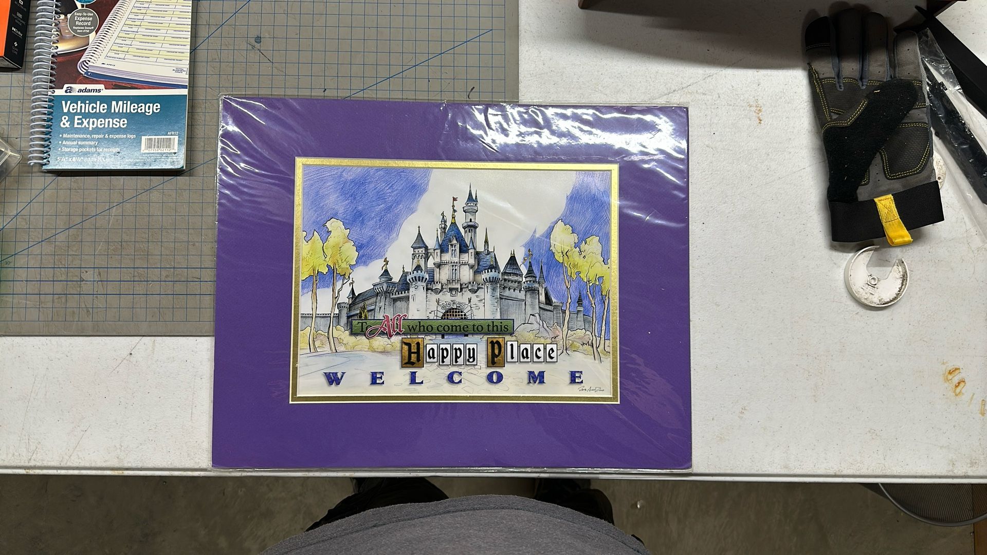Disney Parks Disneyland Castle Walt’s Welcome Print Dave Avanzino 18” x 14”