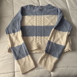 Blue And White Sweater🩵🤍