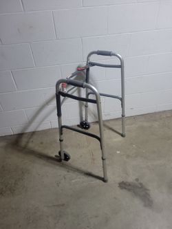 Adjustable Folding Walker with Wheels