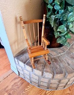 Minature Wooden Rocking Chair 15"