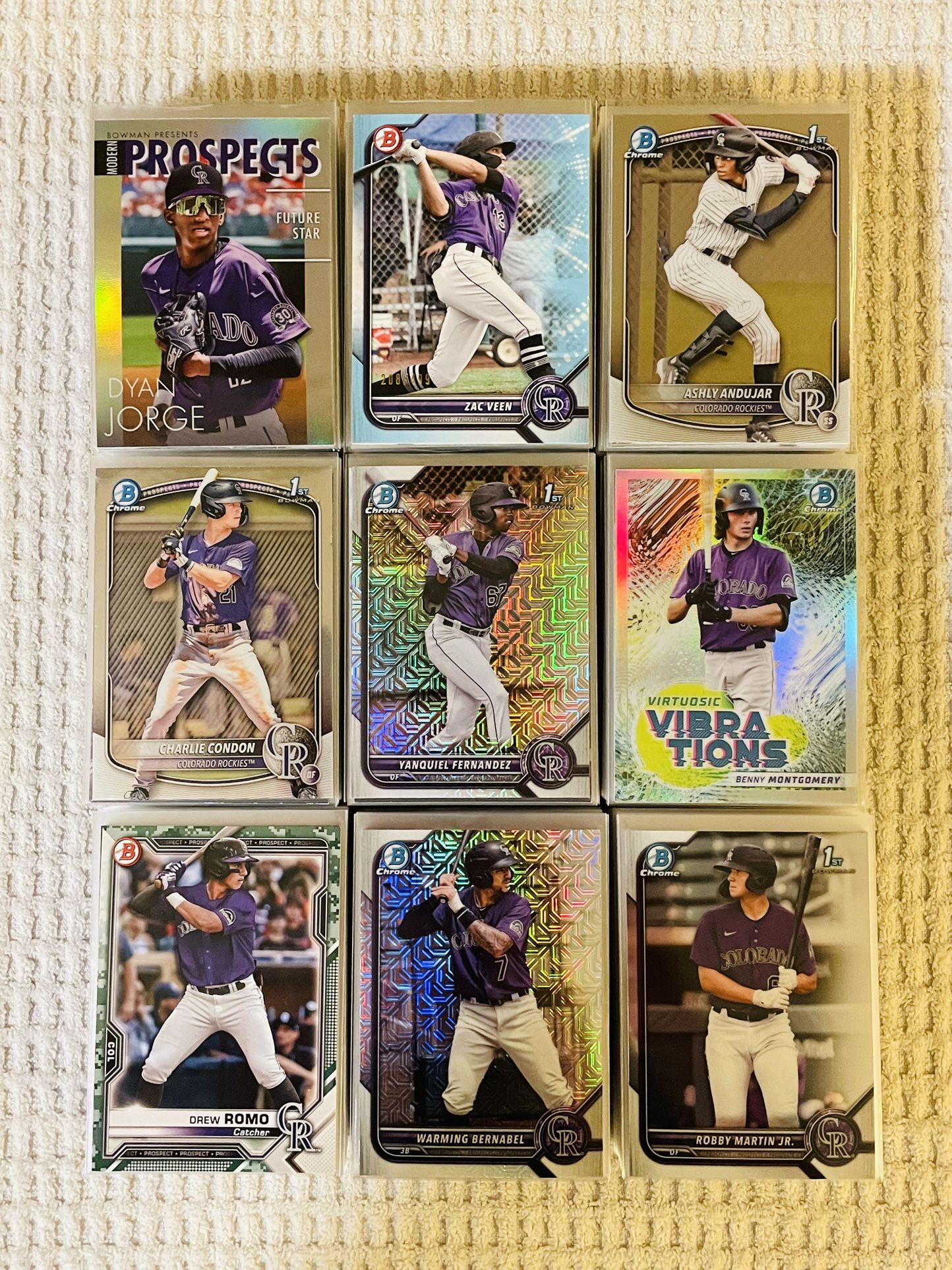 Colorado Rockies 390 Card Baseball Lot! Rookies, Prospects, Refractors, Prizms, Short Prints, Variations & More!