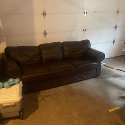 Black Leather Couch Perfect Condition 