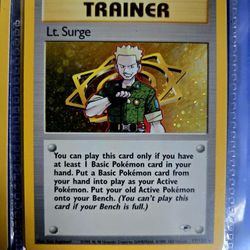 2000 Pokemon Gym Heroes Lt. Surge Holo 17/132 PSA 6 EX

