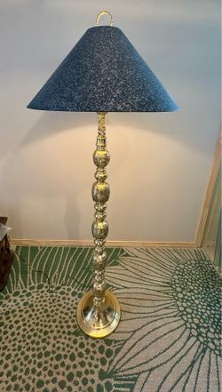 Antique brass floor lamp