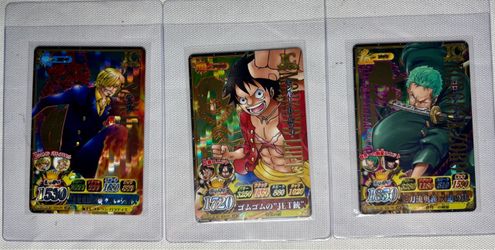 Vintage 2011 One Piece Japanese Trading Cards Lot of 3