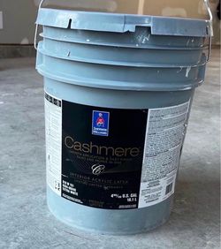 Opened full 5 gallons Pure White. Interior Paint Midium Luste
