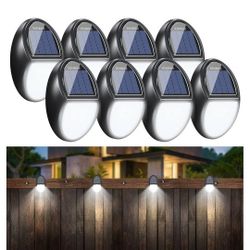 Solar Lights Outdoor Deck Lights, Waterproof Lamps for Wall Porch Pool Front Door Yard Stairs (5 Pack)
