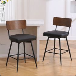 $99!! ✨ 17 Stories Swivel Upholstered Counter Stools – Set of 2 | Brand New | Fully Assembled ✨