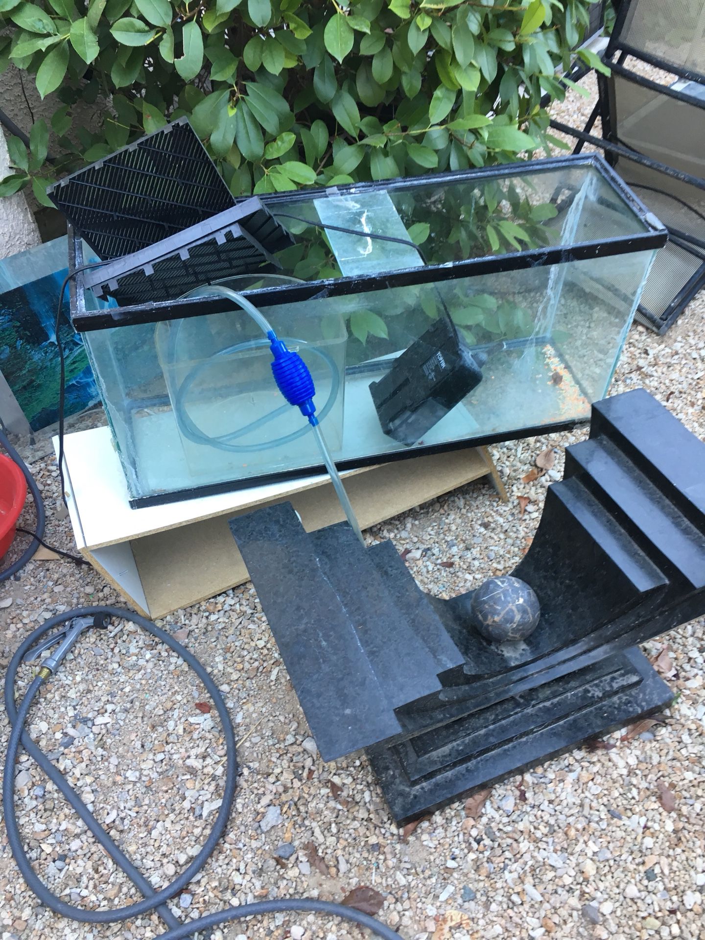 45 inch fish tank with accessories just need to clean it