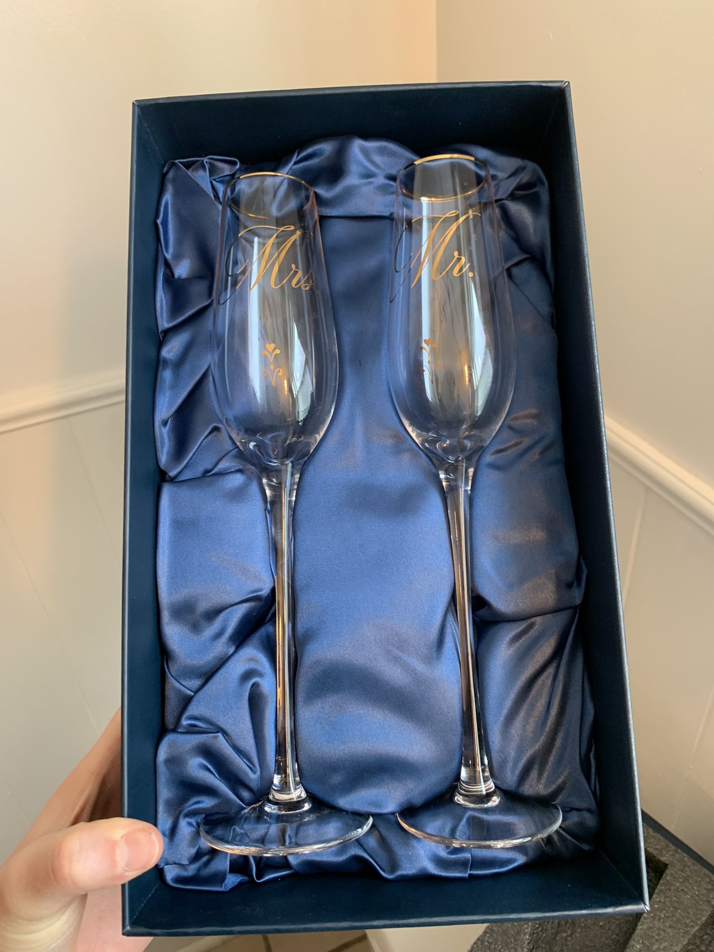 Mr. & Mrs. Champagne Glasses