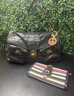 Coach Bag 11128 65th Anniversary Legacy Leigh Black Leather Satchel With Wallet