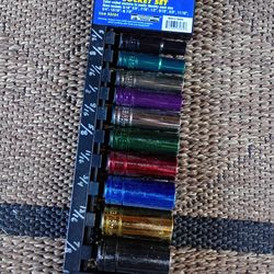 Pittsburgh Color Coded Socket Set Of 10